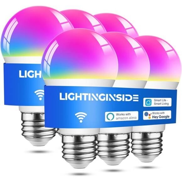Smart Light Bulbs 60W Equivalent, WiFi Smart Bulb Compatible with Alexa/Google - Picture 1 of 7